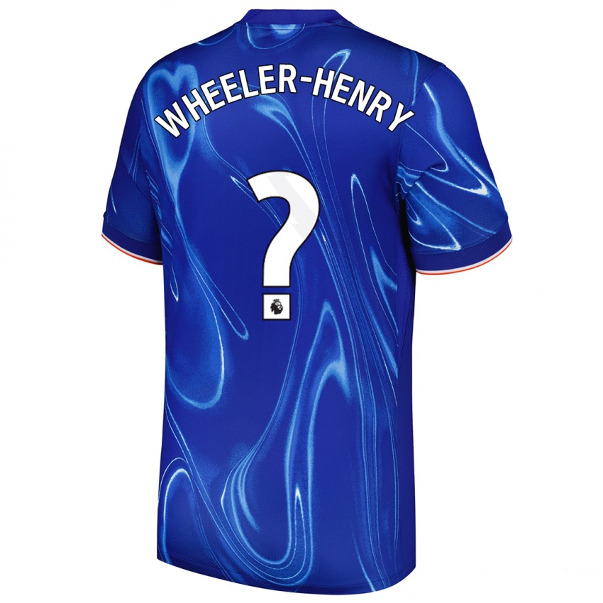 Niño Camiseta Joseph Wheeler-Henry #0 Azul Blanco 1ª Equipación 2024/25 La Camisa México