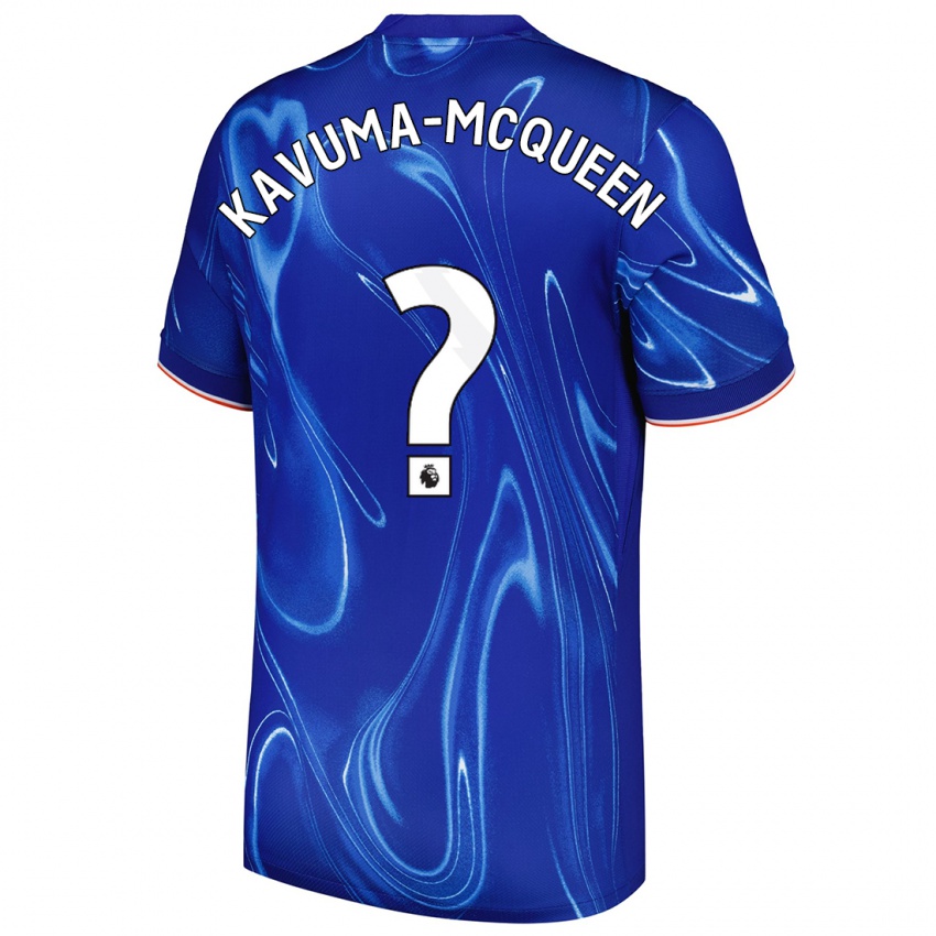 Niño Camiseta Ryan Kavuma-Mcqueen #0 Azul Blanco 1ª Equipación 2024/25 La Camisa México