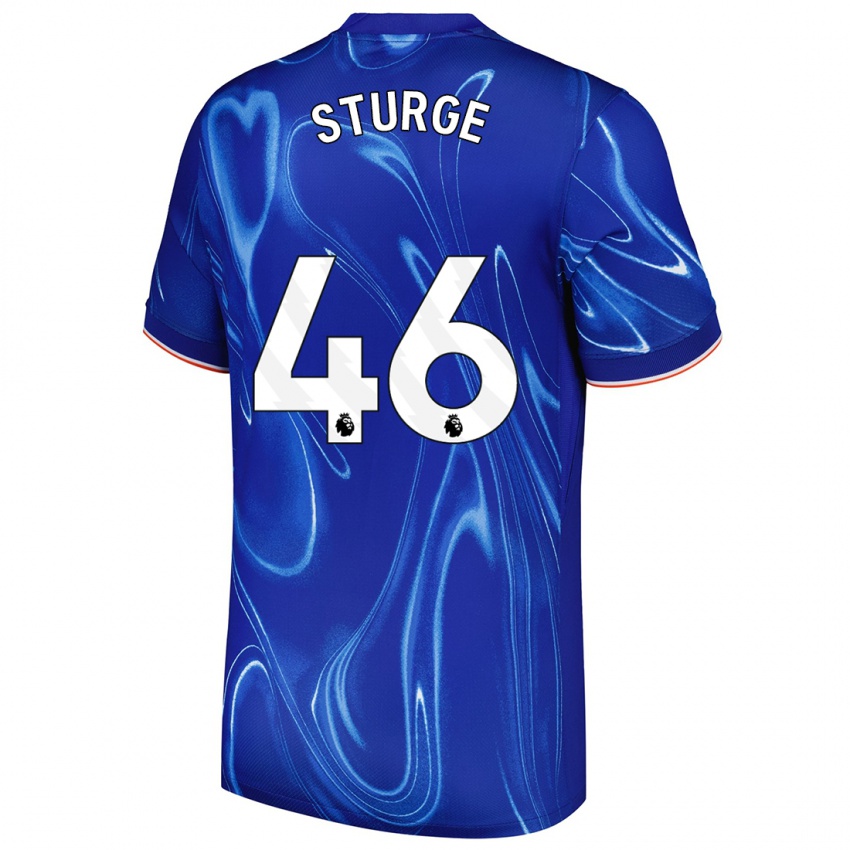 Niño Camiseta Zak Sturge #46 Azul Blanco 1ª Equipación 2024/25 La Camisa México