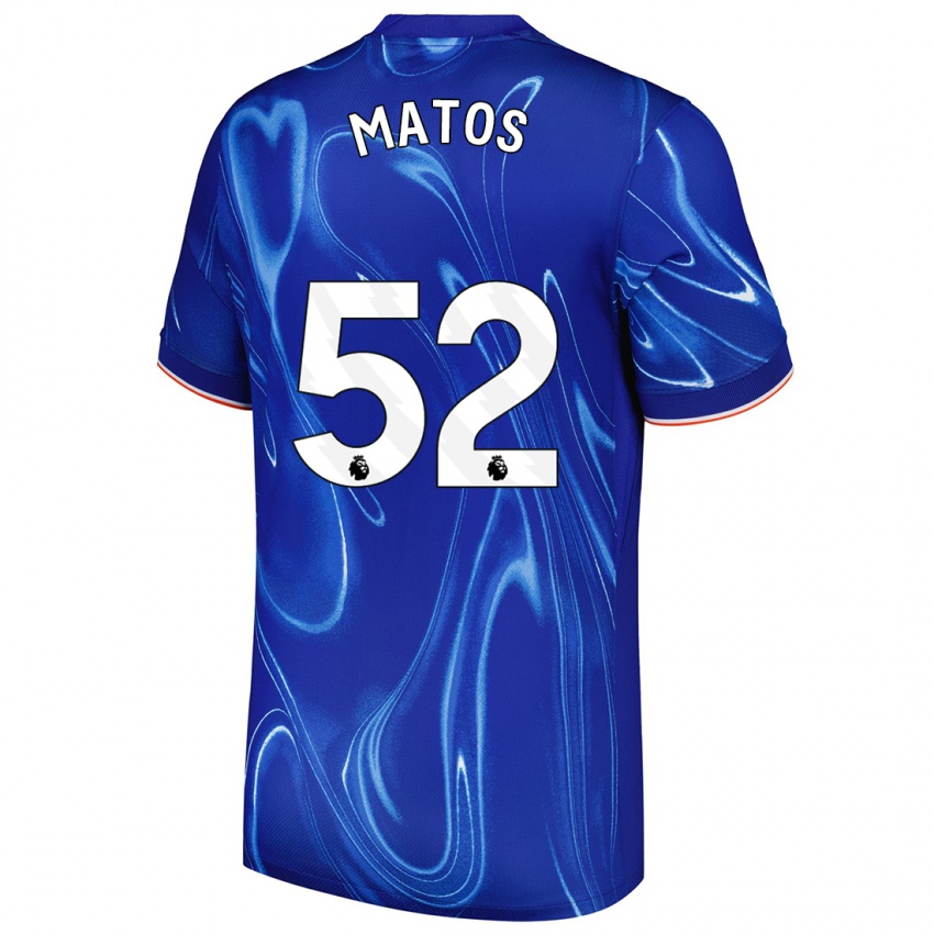 Niño Camiseta Alex Matos #52 Azul Blanco 1ª Equipación 2024/25 La Camisa México