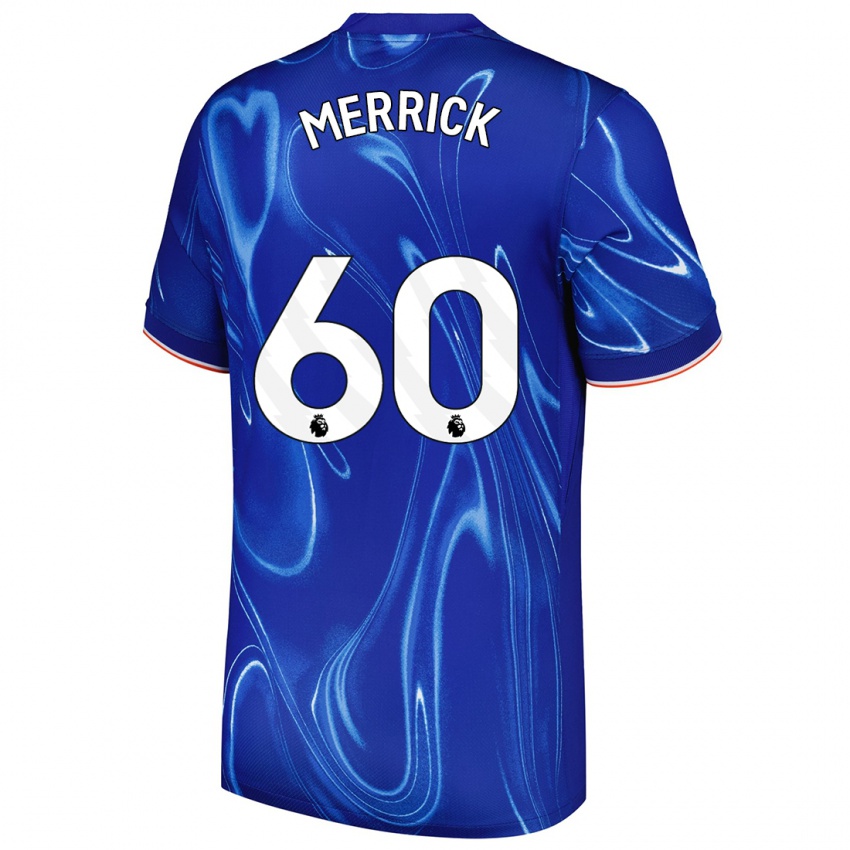 Niño Camiseta Max Merrick #60 Azul Blanco 1ª Equipación 2024/25 La Camisa México