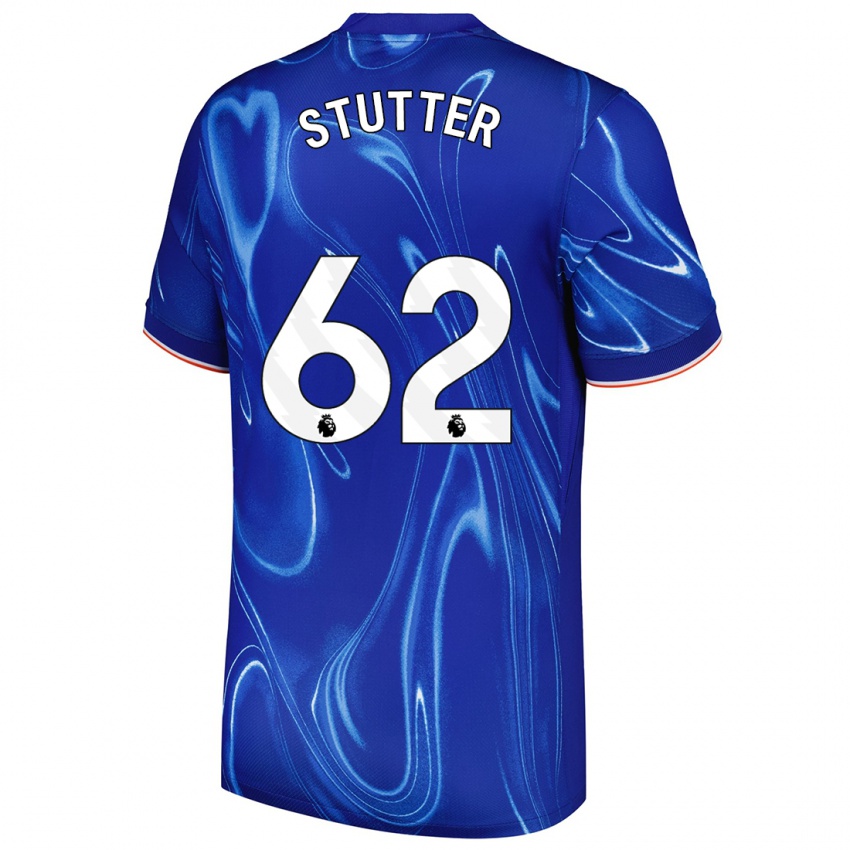 Niño Camiseta Ronnie Stutter #62 Azul Blanco 1ª Equipación 2024/25 La Camisa México