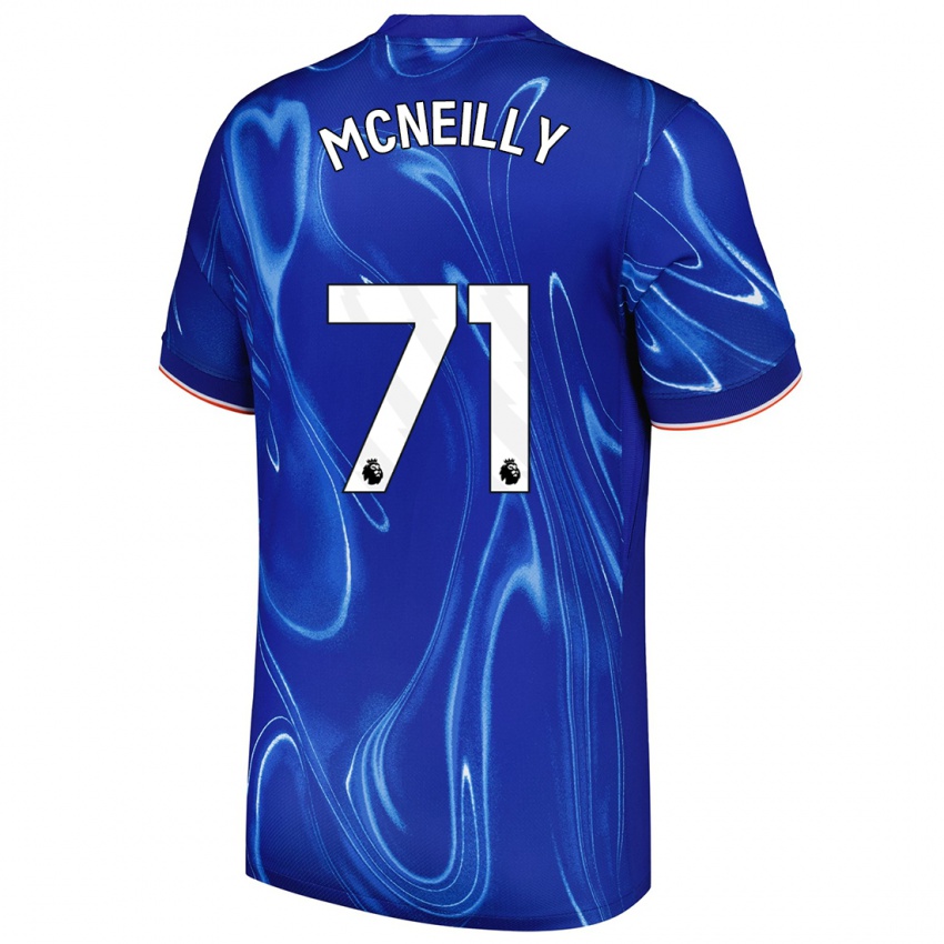 Niño Camiseta Donnell Mcneilly #71 Azul Blanco 1ª Equipación 2024/25 La Camisa México