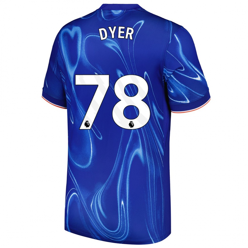 Niño Camiseta Kiano Dyer #78 Azul Blanco 1ª Equipación 2024/25 La Camisa México