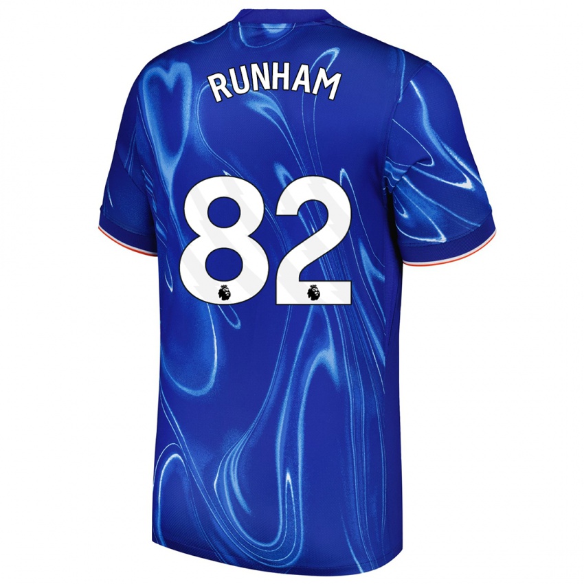 Niño Camiseta Frankie Runham #82 Azul Blanco 1ª Equipación 2024/25 La Camisa México