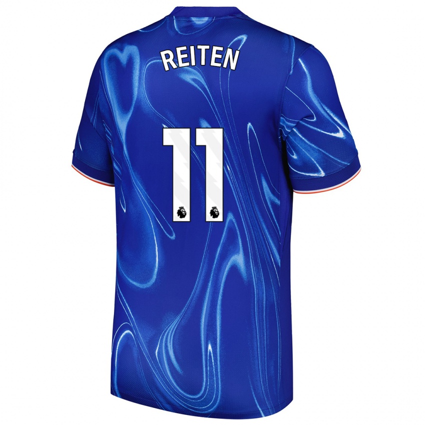 Niño Camiseta Guro Reiten #11 Azul Blanco 1ª Equipación 2024/25 La Camisa México