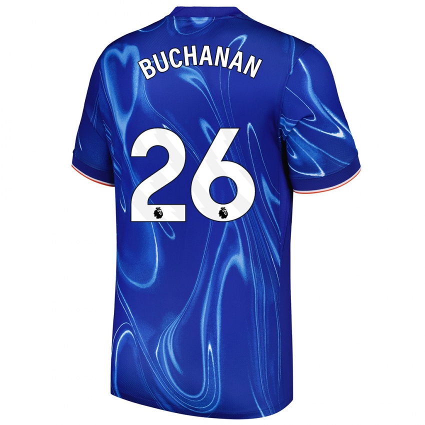 Niño Camiseta Kadeisha Buchanan #26 Azul Blanco 1ª Equipación 2024/25 La Camisa México