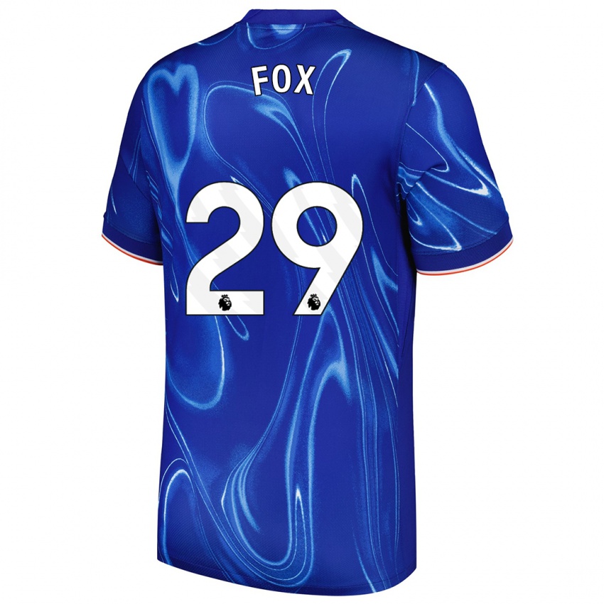 Niño Camiseta Jorja Fox #29 Azul Blanco 1ª Equipación 2024/25 La Camisa México