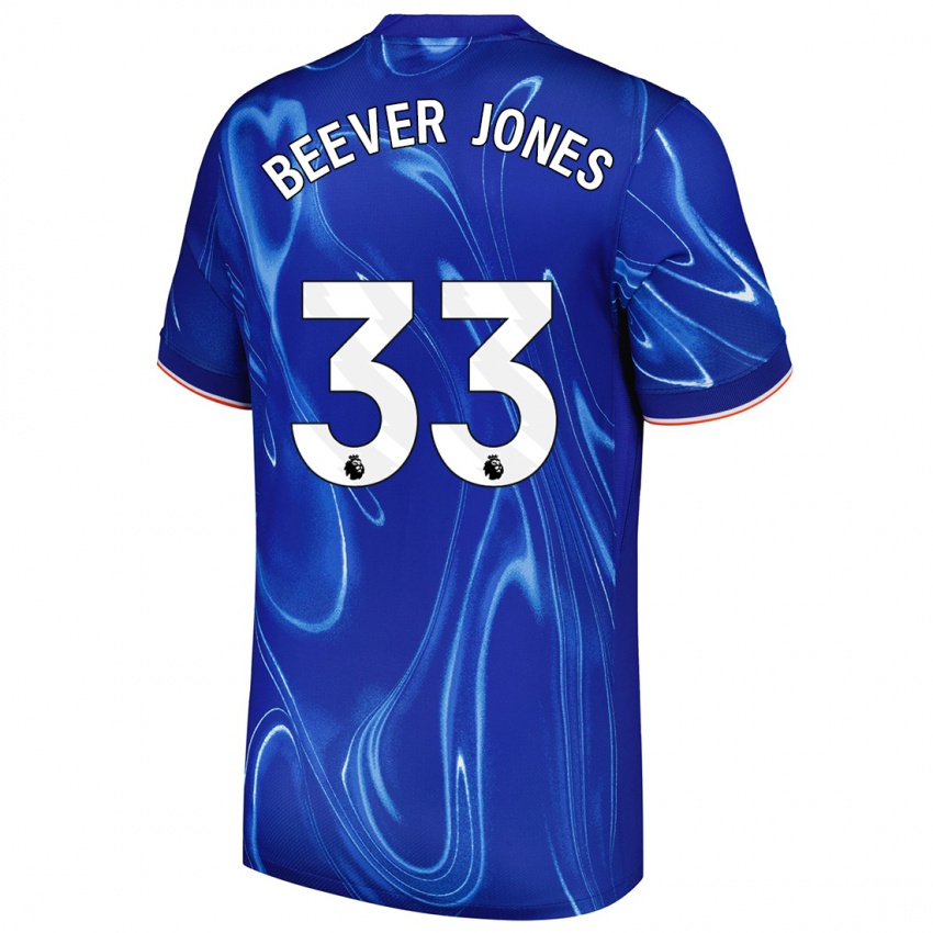 Niño Camiseta Aggie Beever-Jones #33 Azul Blanco 1ª Equipación 2024/25 La Camisa México