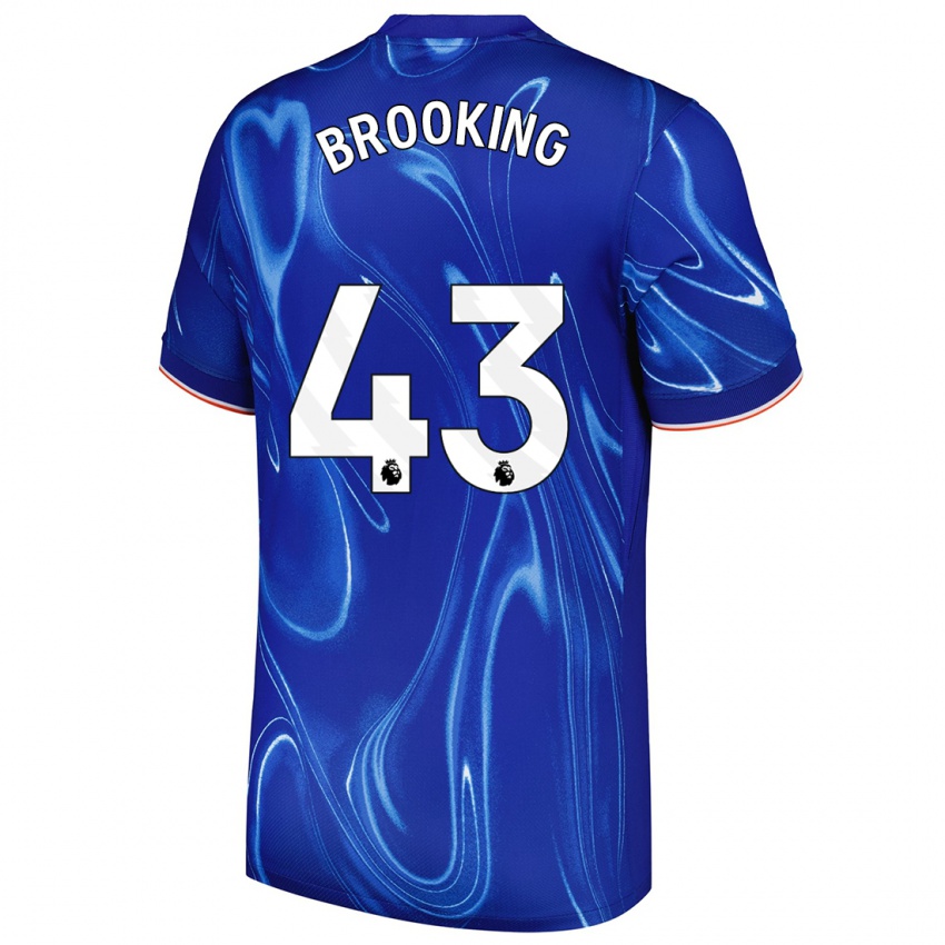 Niño Camiseta Josh Brooking #43 Azul Blanco 1ª Equipación 2024/25 La Camisa México