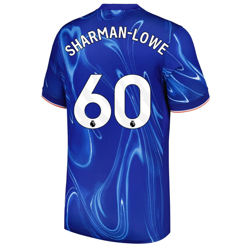 Niño Camiseta Teddy Sharman-Lowe #60 Azul Blanco 1ª Equipación 2024/25 La Camisa México