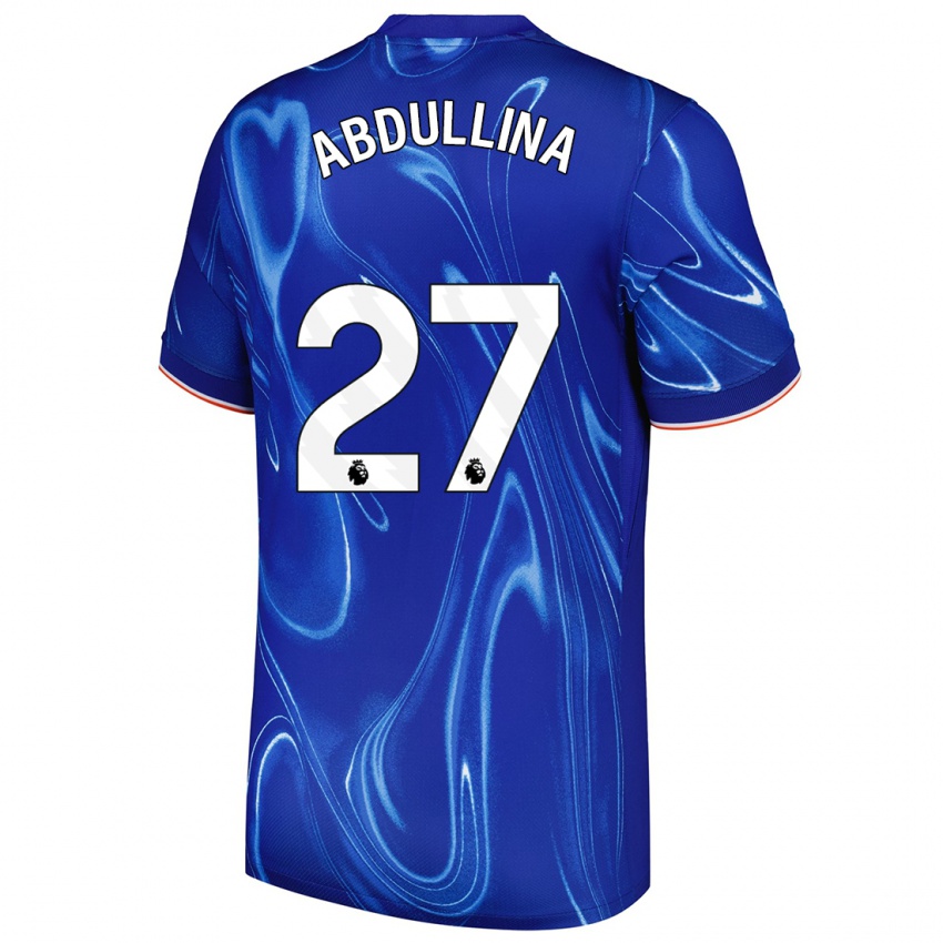 Niño Camiseta Alsu Abdullina #27 Azul Blanco 1ª Equipación 2024/25 La Camisa México