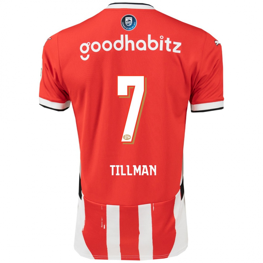 Niño Camiseta Malik Tillman #7 Rojo Blanco 1ª Equipación 2024/25 La Camisa México