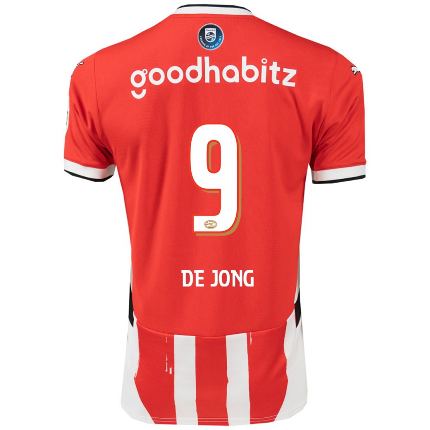 Niño Camiseta Luuk De Jong #9 Rojo Blanco 1ª Equipación 2024/25 La Camisa México