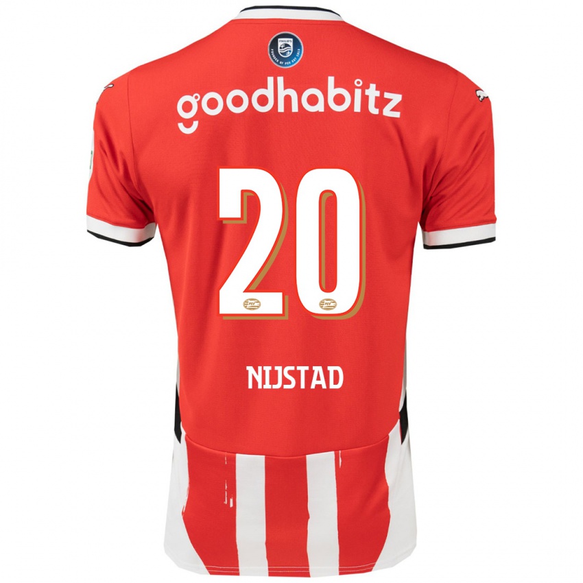 Niño Camiseta Nina Nijstad #20 Rojo Blanco 1ª Equipación 2024/25 La Camisa México