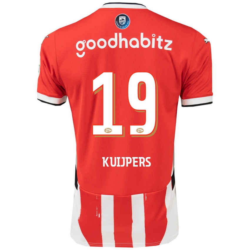 Niño Camiseta Jeslynn Kuijpers #19 Rojo Blanco 1ª Equipación 2024/25 La Camisa México