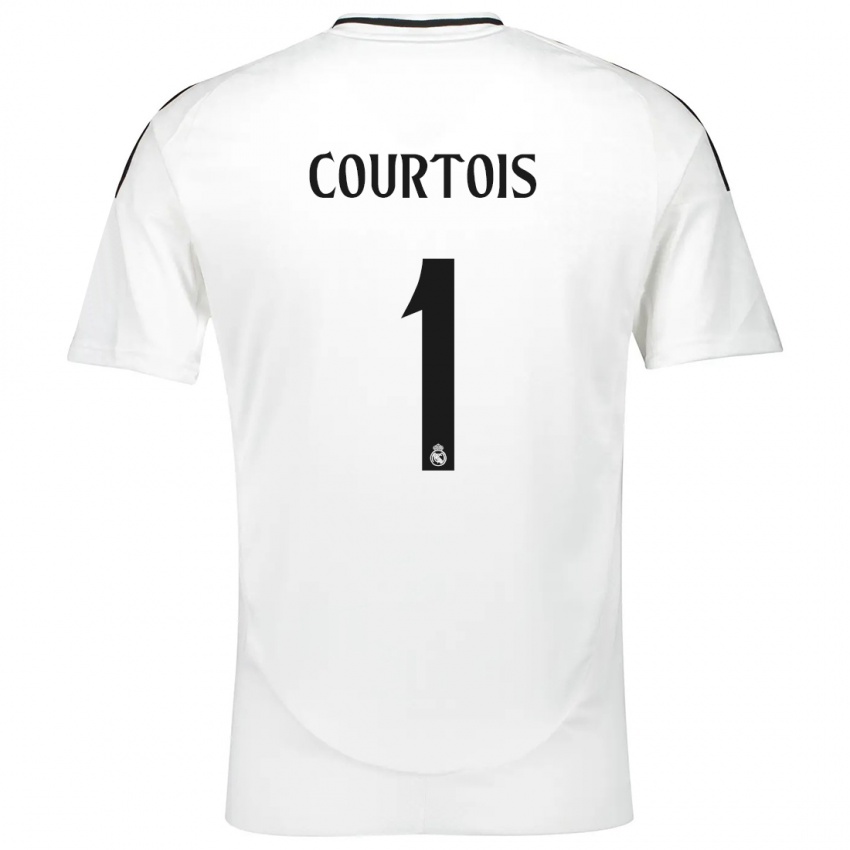 Niño Camiseta Thibaut Courtois #1 Blanco 1ª Equipación 2024/25 La Camisa México