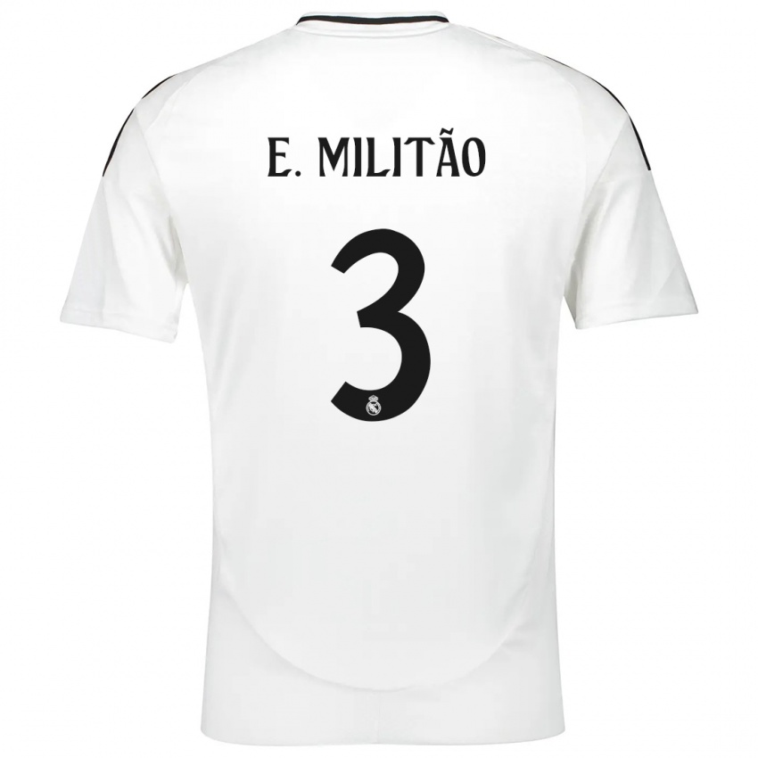 Niño Camiseta Eder Militao #3 Blanco 1ª Equipación 2024/25 La Camisa México