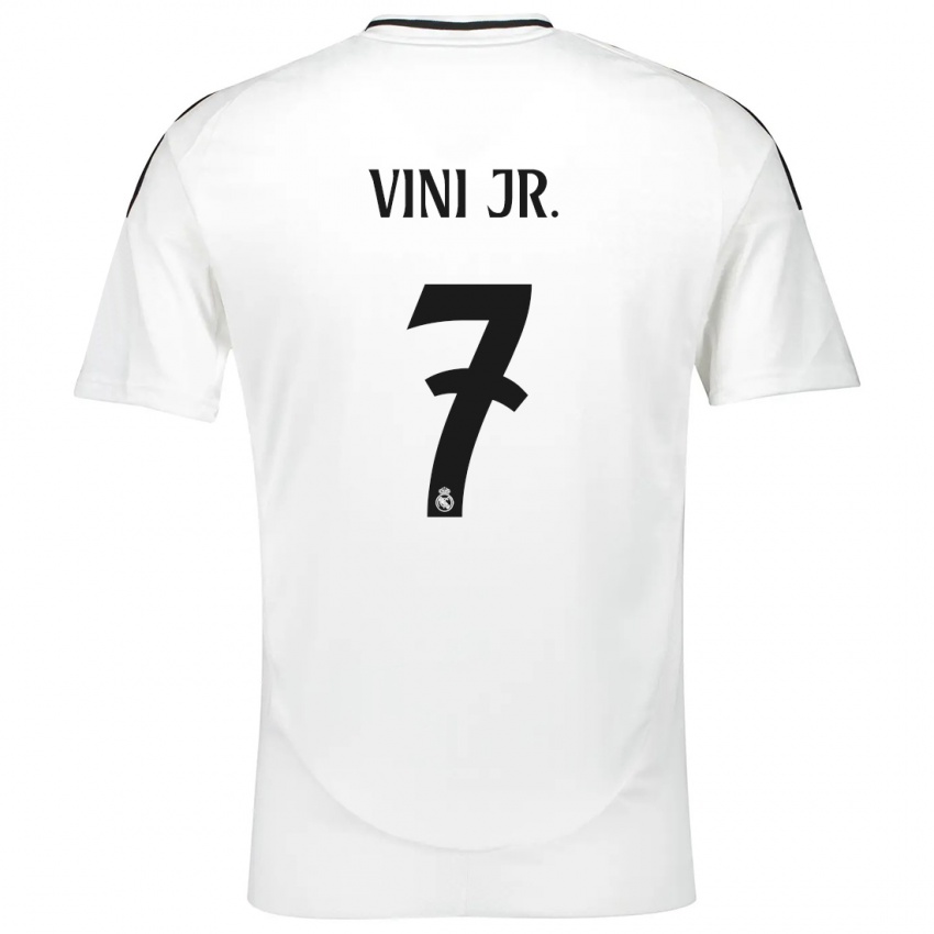 Niño Camiseta Vinicius Junior #7 Blanco 1ª Equipación 2024/25 La Camisa México