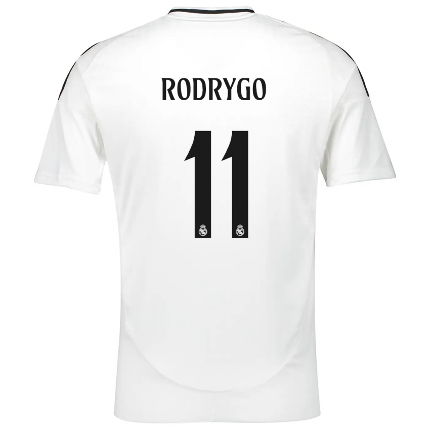 Niño Camiseta Rodrygo #11 Blanco 1ª Equipación 2024/25 La Camisa México