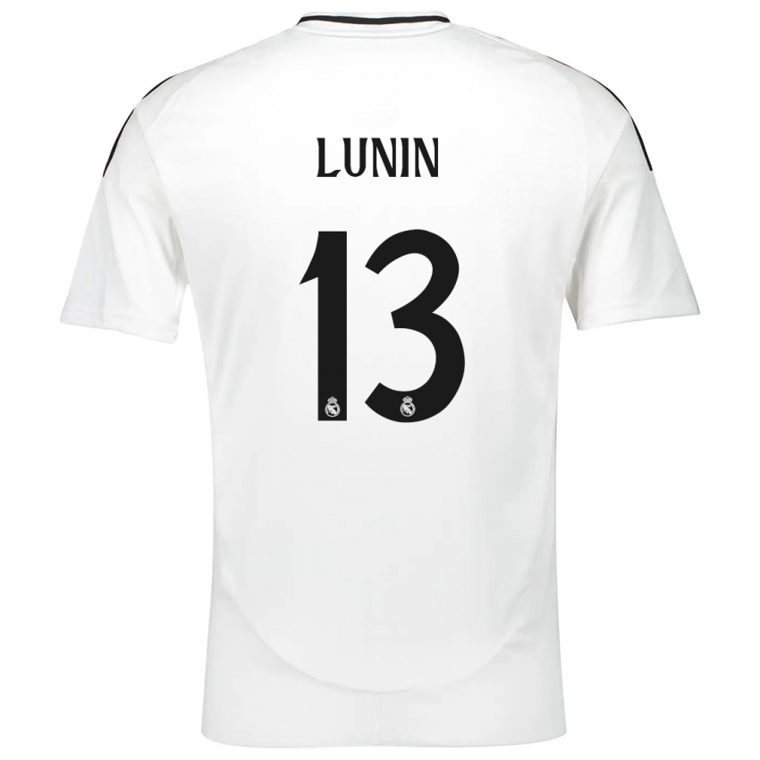 Niño Camiseta Andriy Lunin #13 Blanco 1ª Equipación 2024/25 La Camisa México