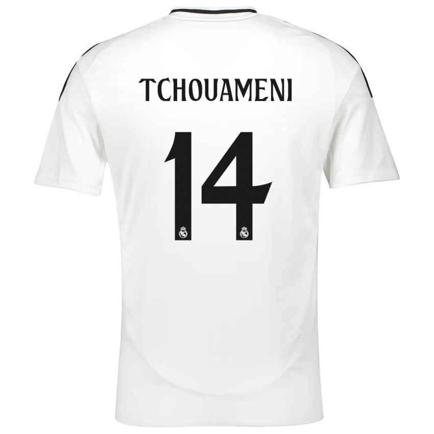 Niño Camiseta Aurelien Tchouameni #14 Blanco 1ª Equipación 2024/25 La Camisa México