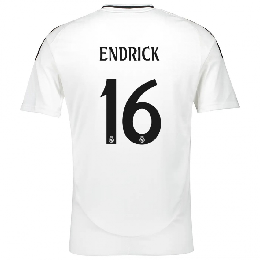 Niño Camiseta Endrick #16 Blanco 1ª Equipación 2024/25 La Camisa México