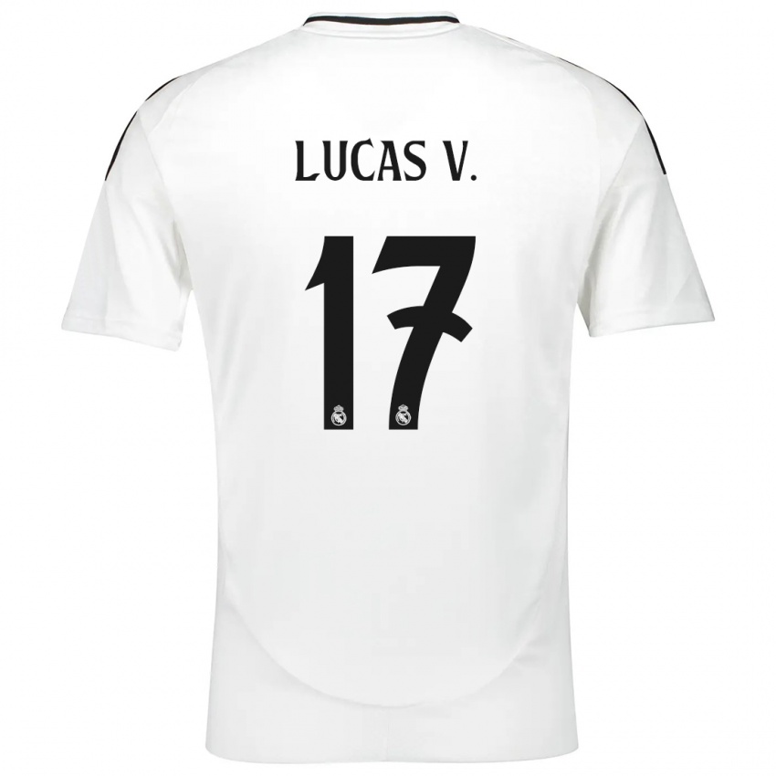 Niño Camiseta Lucas Vazquez #17 Blanco 1ª Equipación 2024/25 La Camisa México