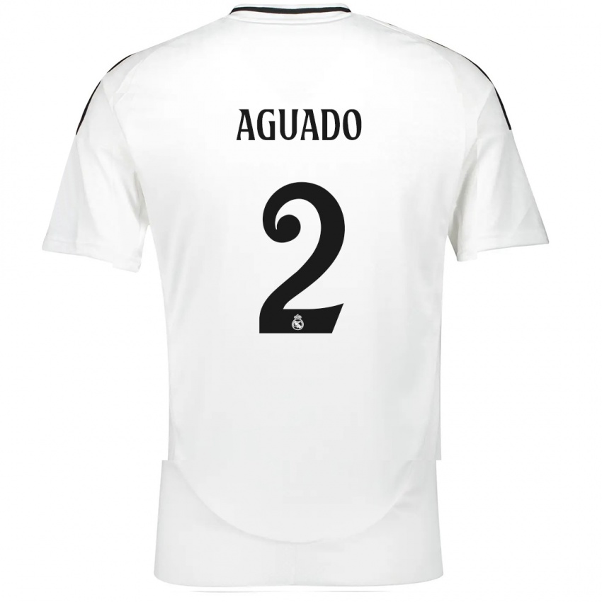 Niño Camiseta Lorenzo Aguado #2 Blanco 1ª Equipación 2024/25 La Camisa México