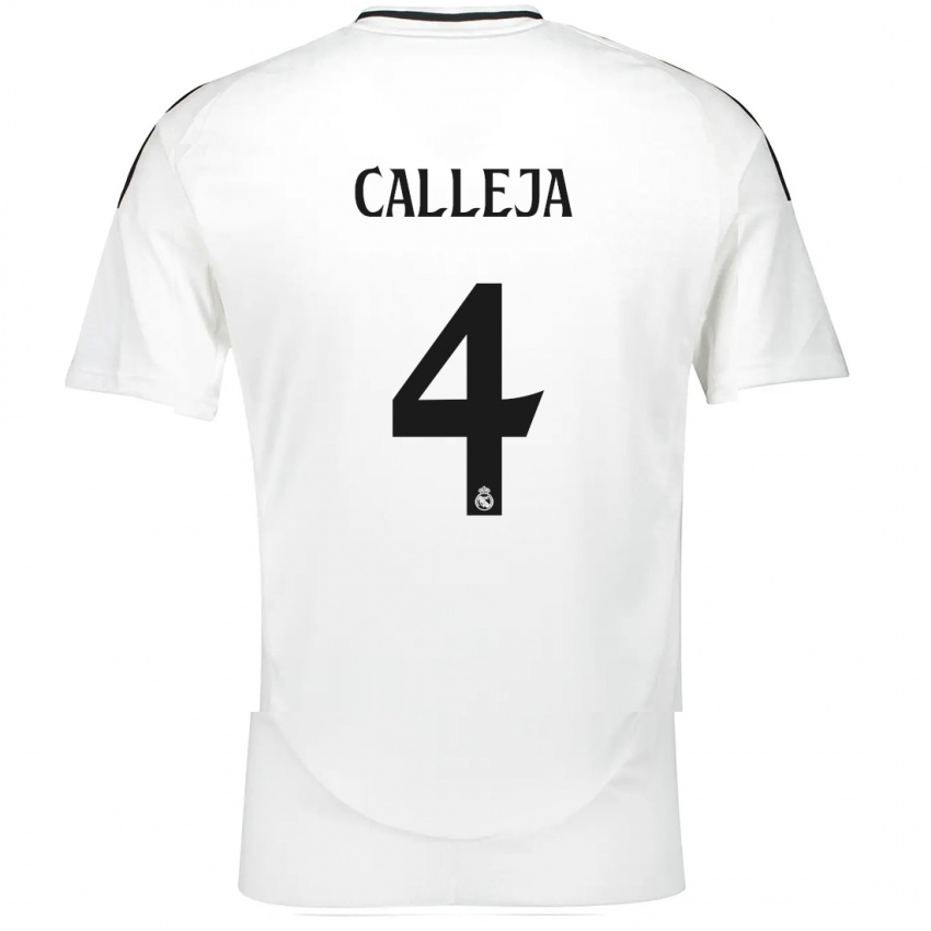 Niño Camiseta Jaime Calleja #4 Blanco 1ª Equipación 2024/25 La Camisa México