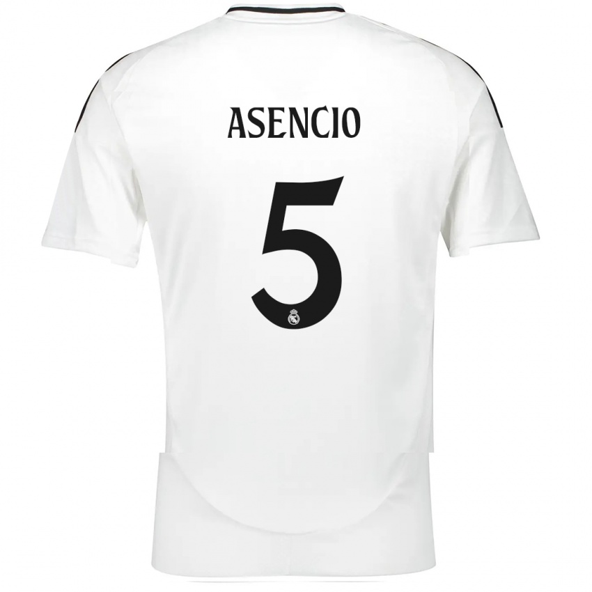 Niño Camiseta Raul Asencio #5 Blanco 1ª Equipación 2024/25 La Camisa México