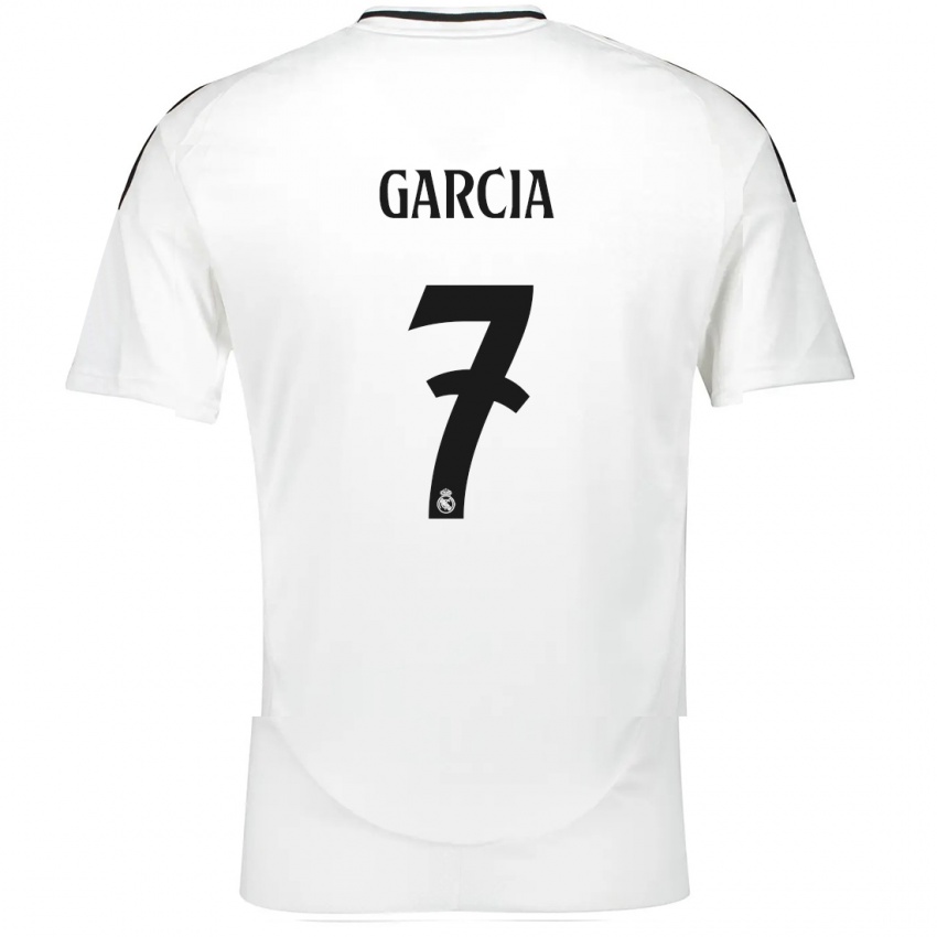 Niño Camiseta Gonzalo Garcia #7 Blanco 1ª Equipación 2024/25 La Camisa México