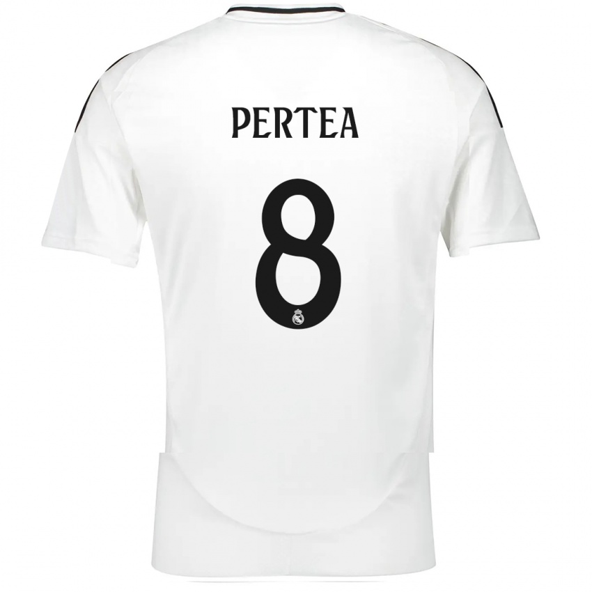 Niño Camiseta Raul Pertea #8 Blanco 1ª Equipación 2024/25 La Camisa México