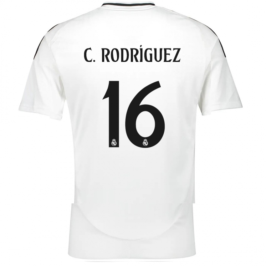 Niño Camiseta Carlos Rodríguez #16 Blanco 1ª Equipación 2024/25 La Camisa México