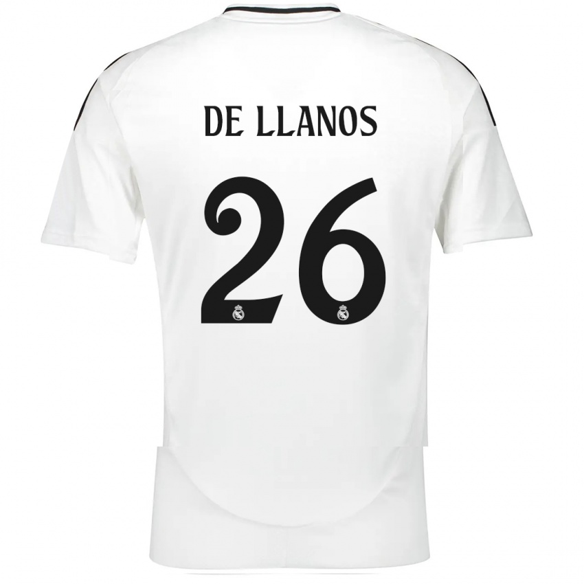 Niño Camiseta Hugo De Llanos #26 Blanco 1ª Equipación 2024/25 La Camisa México