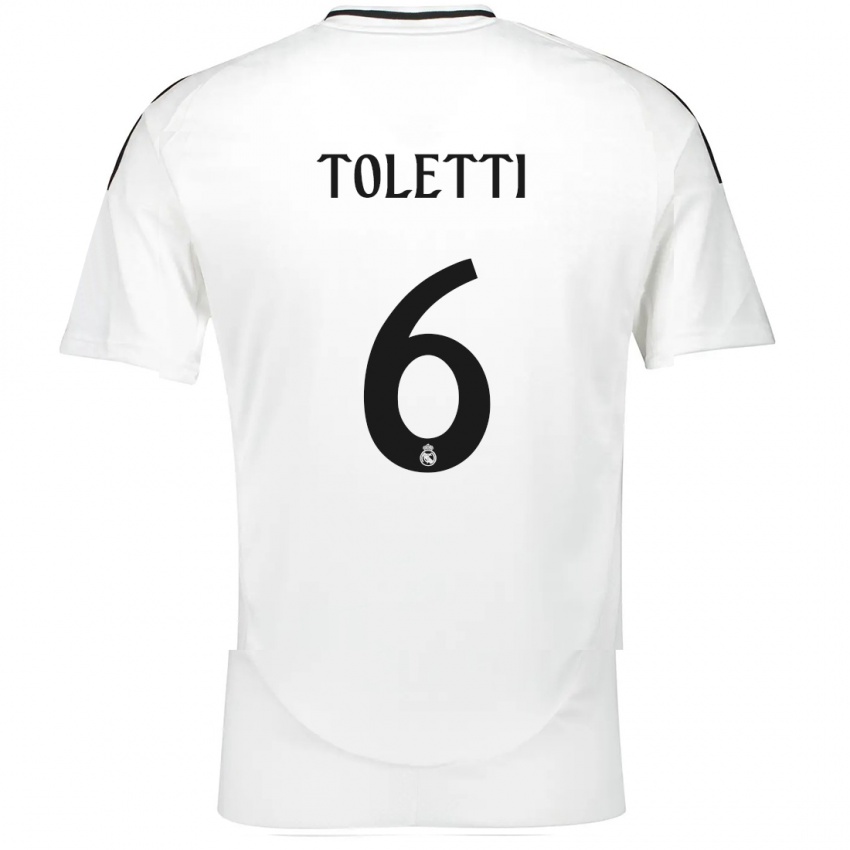 Niño Camiseta Sandie Toletti #6 Blanco 1ª Equipación 2024/25 La Camisa México