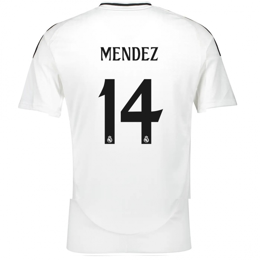 Niño Camiseta María Méndez #14 Blanco 1ª Equipación 2024/25 La Camisa México