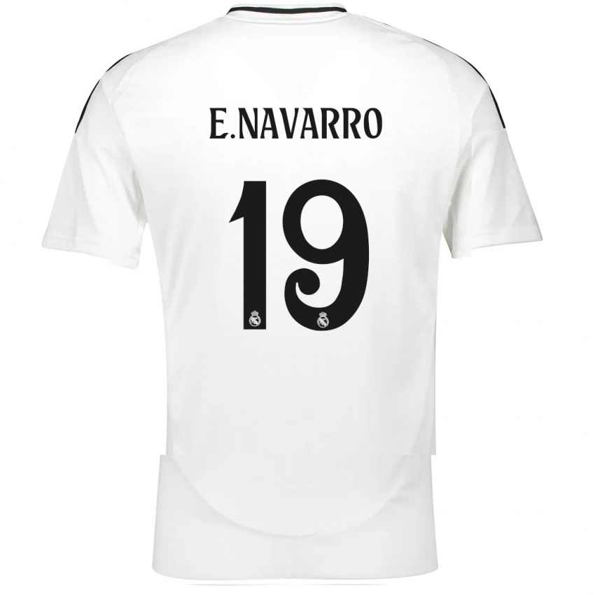 Niño Camiseta Eva Navarro #19 Blanco 1ª Equipación 2024/25 La Camisa México