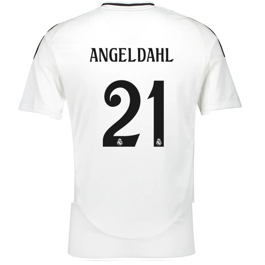 Niño Camiseta Filippa Angeldahl #21 Blanco 1ª Equipación 2024/25 La Camisa México