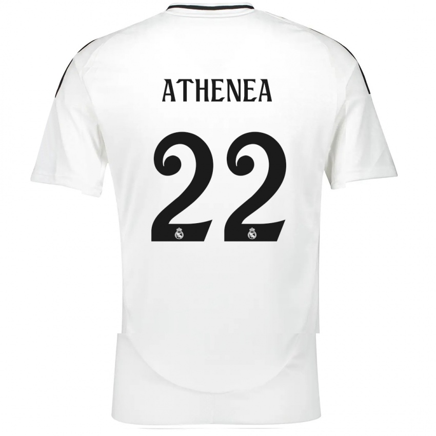 Niño Camiseta Athenea Del Castillo #22 Blanco 1ª Equipación 2024/25 La Camisa México