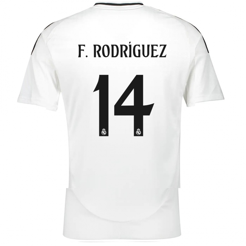 Niño Camiseta Fer Rodríguez #14 Blanco 1ª Equipación 2024/25 La Camisa México