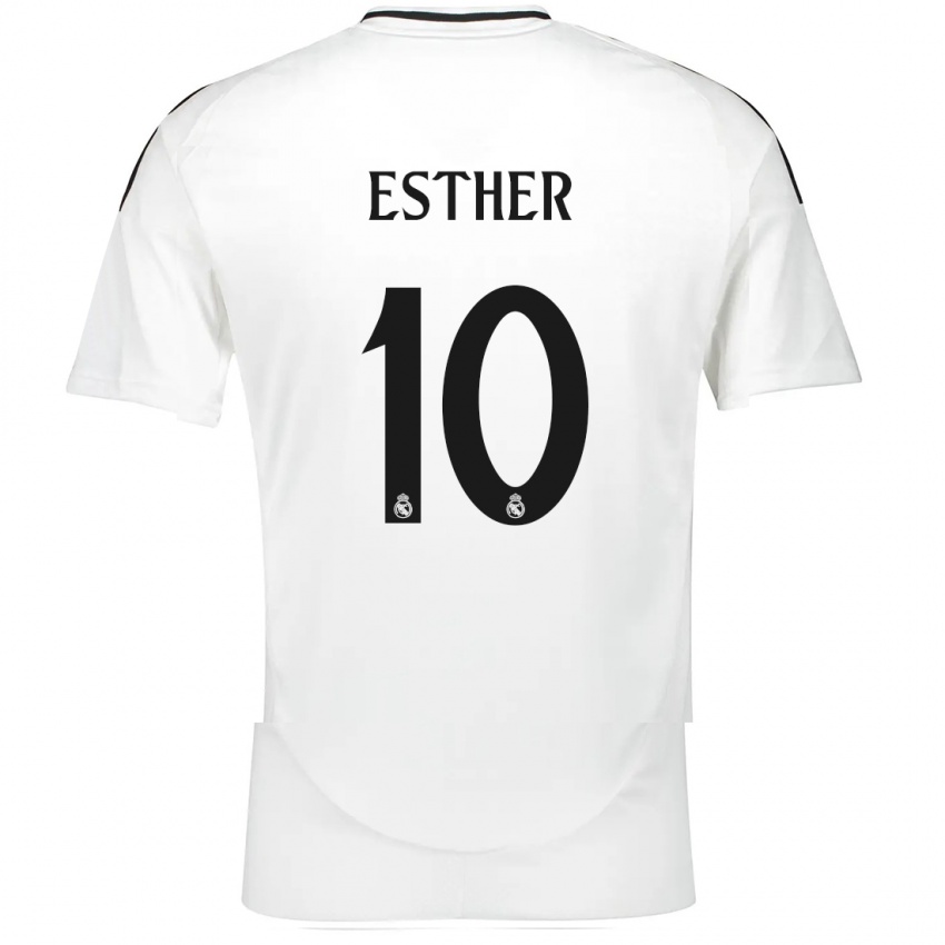 Niño Camiseta Esther Gonzalez #10 Blanco 1ª Equipación 2024/25 La Camisa México