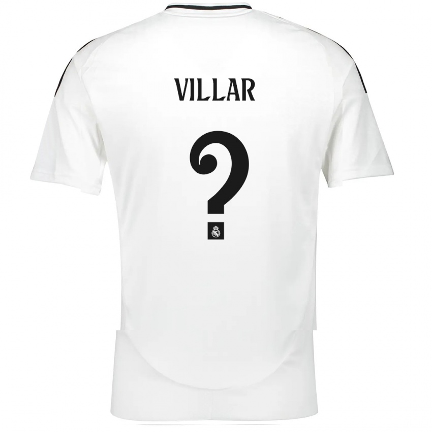 Niño Camiseta Javi Villar #0 Blanco 1ª Equipación 2024/25 La Camisa México