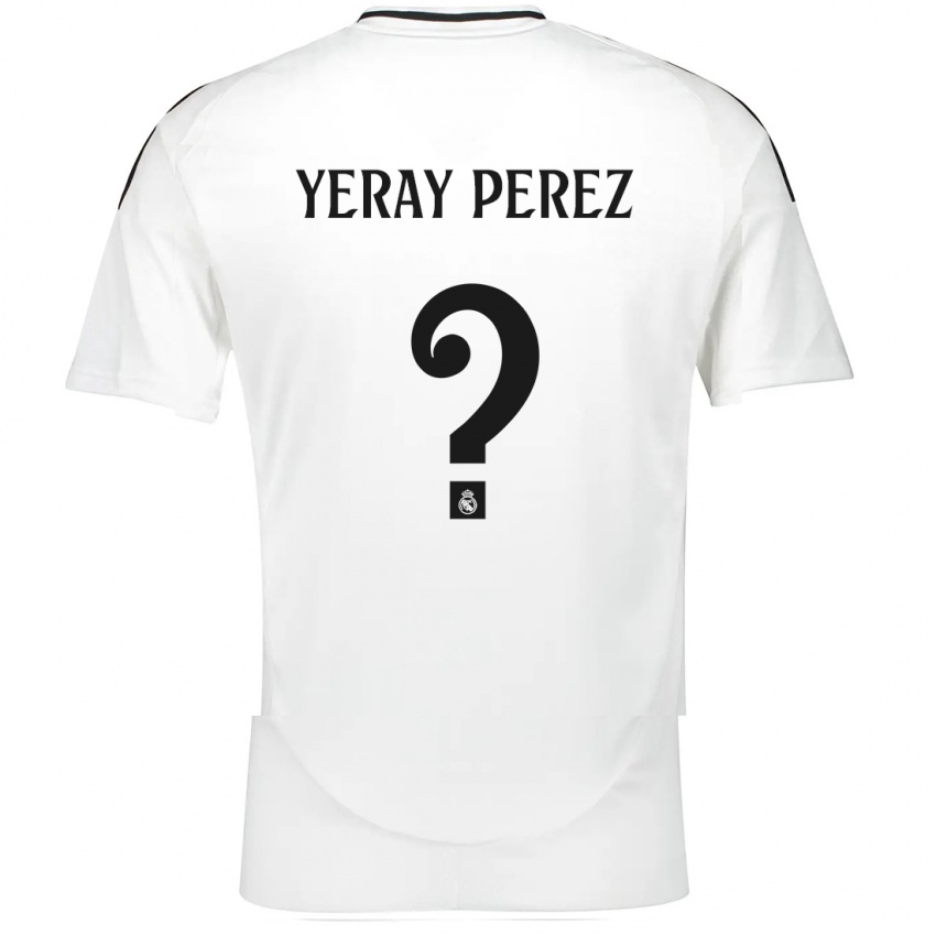 Niño Camiseta Yeray Perez #0 Blanco 1ª Equipación 2024/25 La Camisa México