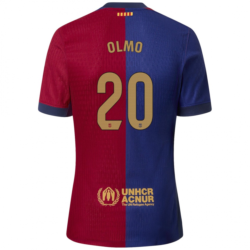 Niño Camiseta Dani Olmo #20 Azul Rojo 1ª Equipación 2024/25 La Camisa México