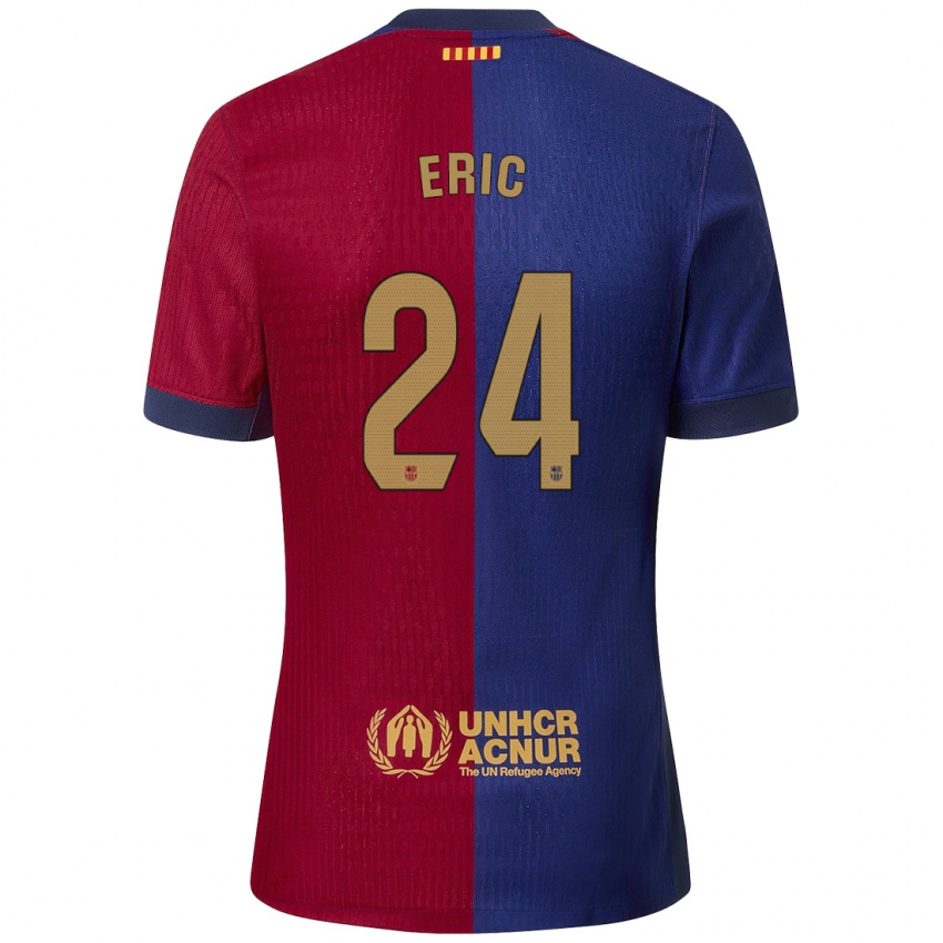 Niño Camiseta Eric Garcia #24 Azul Rojo 1ª Equipación 2024/25 La Camisa México