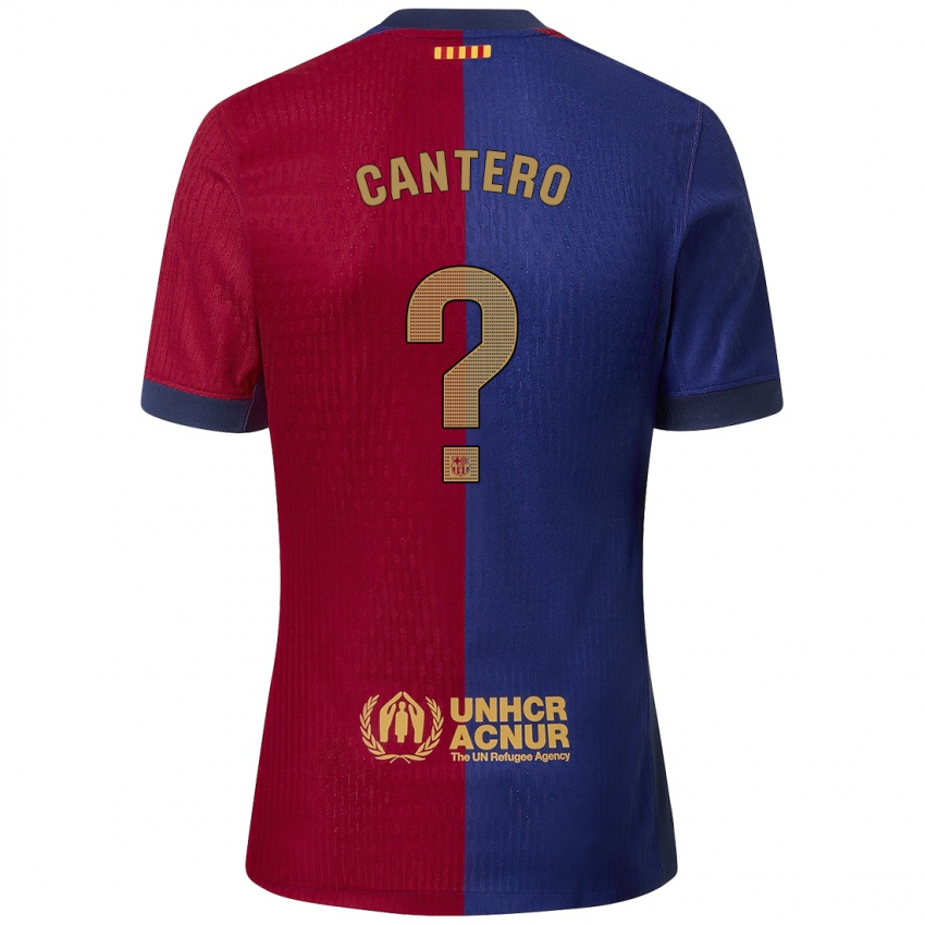 Niño Camiseta Rubén Cantero #0 Azul Rojo 1ª Equipación 2024/25 La Camisa México