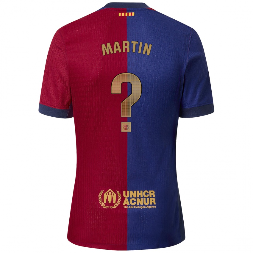 Niño Camiseta Antonio Martin #0 Azul Rojo 1ª Equipación 2024/25 La Camisa México