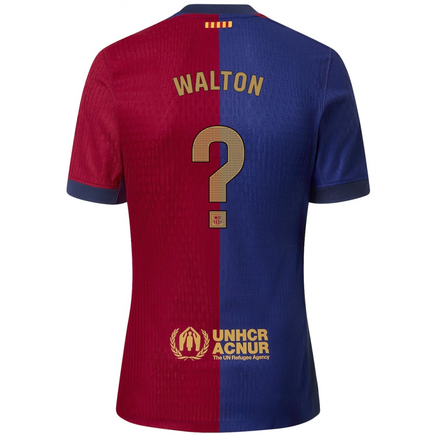 Niño Camiseta Alexander Walton #0 Azul Rojo 1ª Equipación 2024/25 La Camisa México