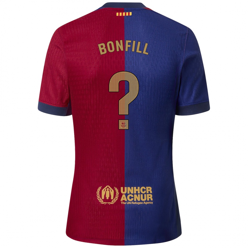 Niño Camiseta Max Bonfill #0 Azul Rojo 1ª Equipación 2024/25 La Camisa México